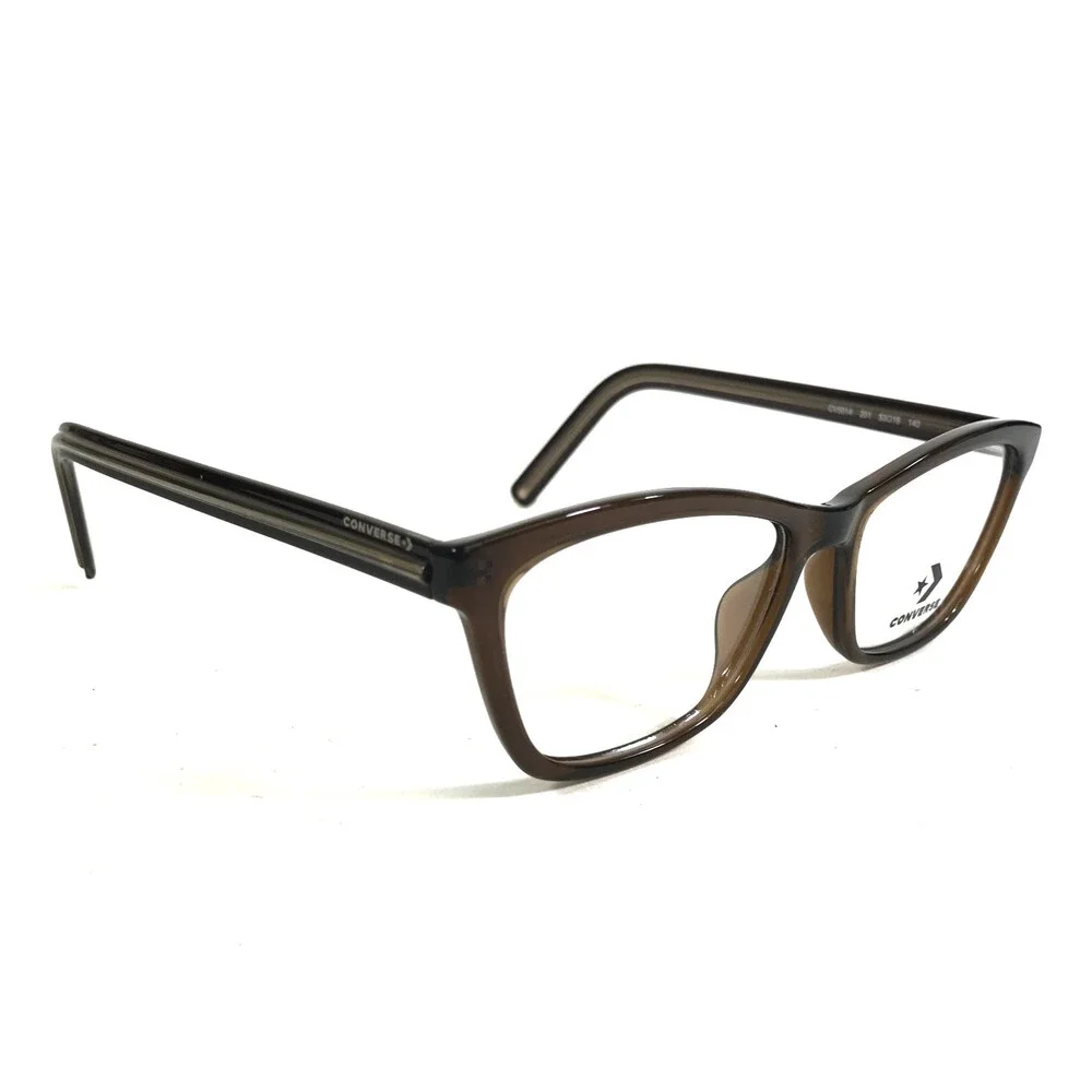 Converse Eyeglasses Frames CV5014 201 Brown Gold Cat Eye Full Rim 53-16-140